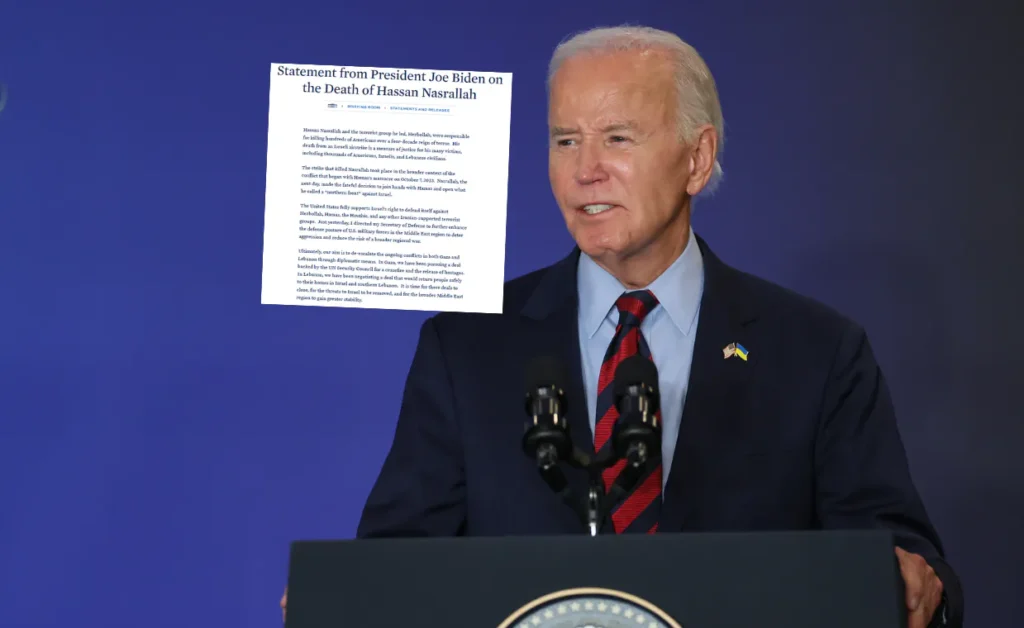 Biden asserts justice in Nasrallahs death Biden asserts justice in Nasrallah's death
