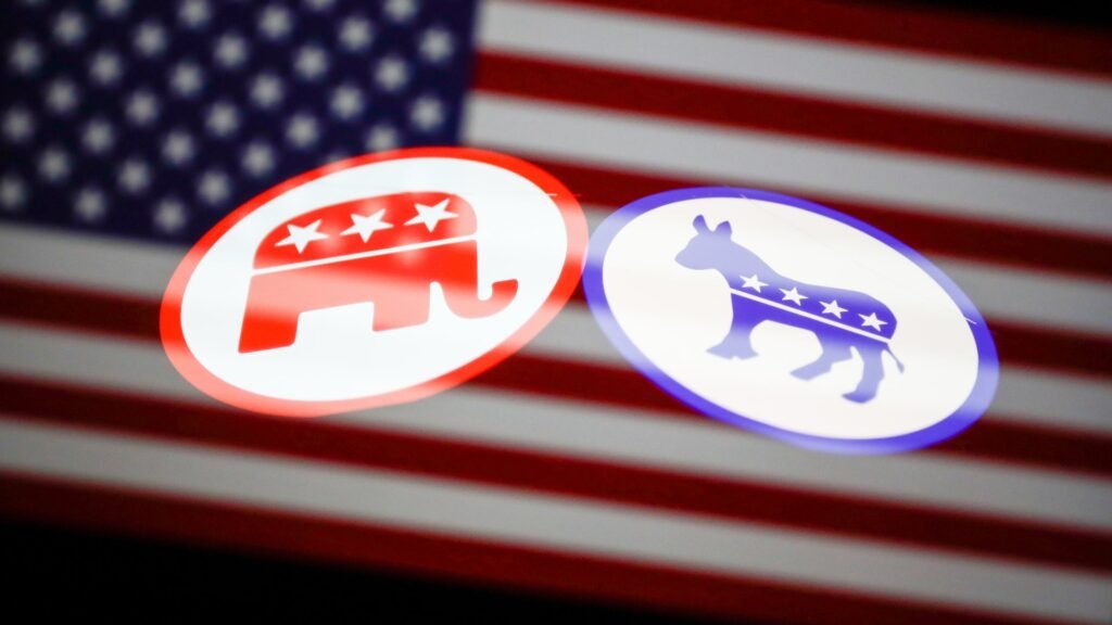 democrat donkey republican elephant gettyimages 1242707655 democrat donkey republican elephant gettyimages 1242707655