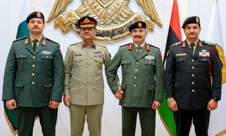 Pakistan’s Chief of Army Staff, General Syed Asim Munir, visited Benghazi to meet Field Marshal Khalifa Haftar